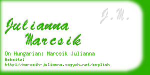 julianna marcsik business card